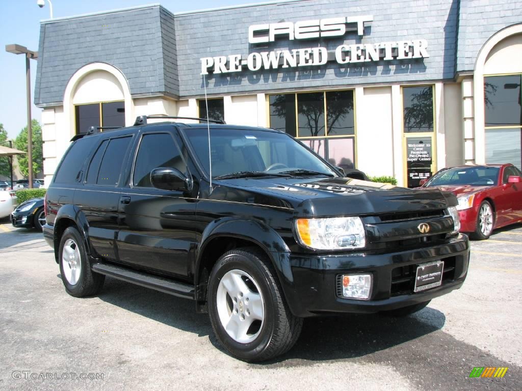 2002 QX4 4x4 - Black Obsidian / Stone Beige photo #1