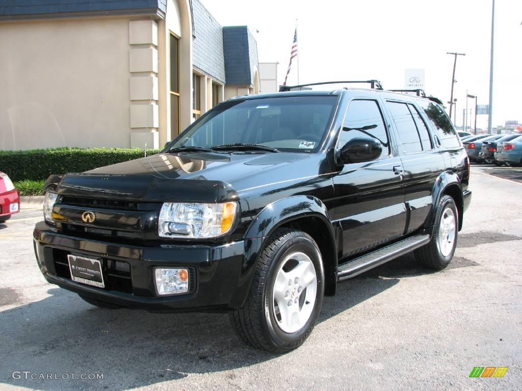2002 QX4 4x4 - Black Obsidian / Stone Beige photo #3