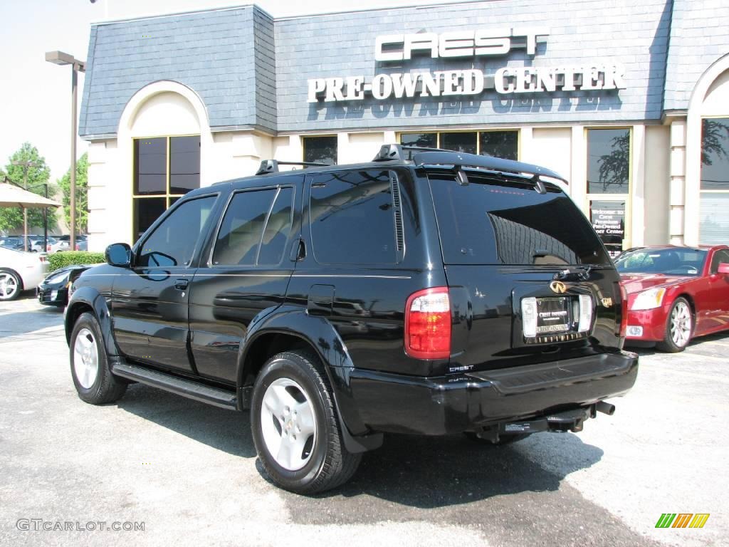2002 QX4 4x4 - Black Obsidian / Stone Beige photo #5