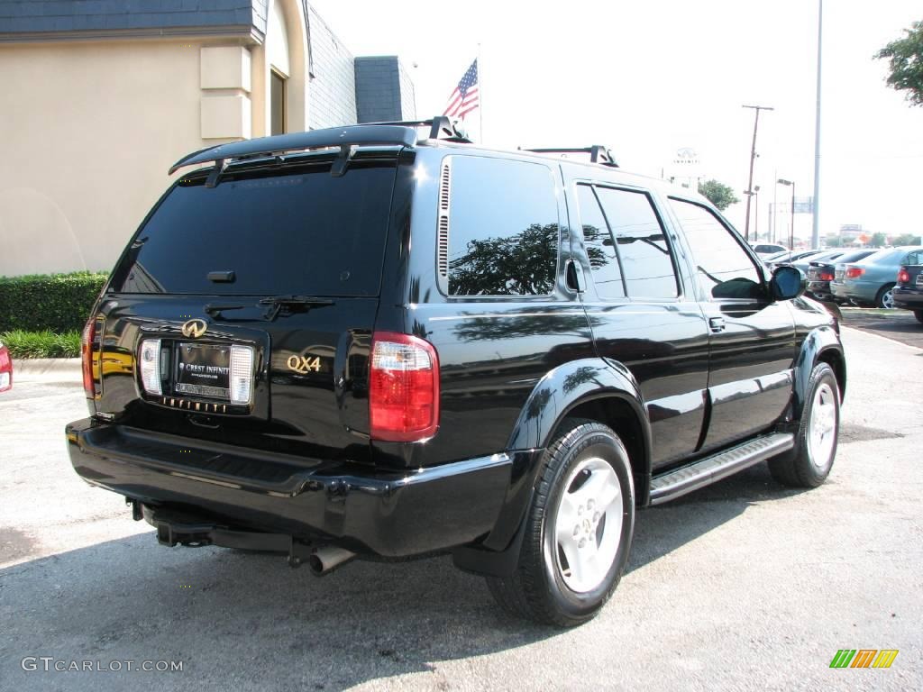 2002 QX4 4x4 - Black Obsidian / Stone Beige photo #6