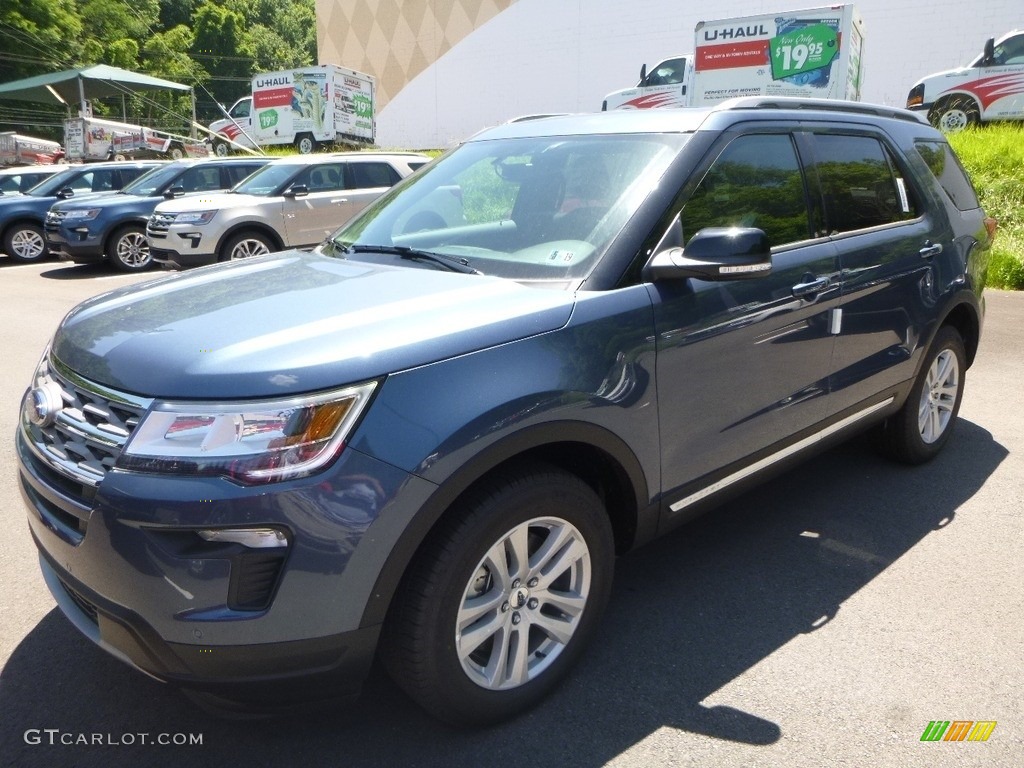 2018 Explorer XLT 4WD - Blue Metallic / Ebony Black photo #5