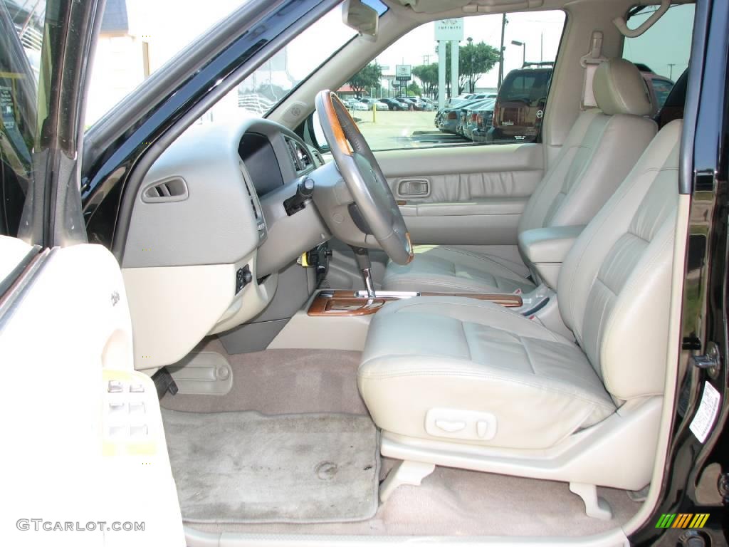 2002 QX4 4x4 - Black Obsidian / Stone Beige photo #8