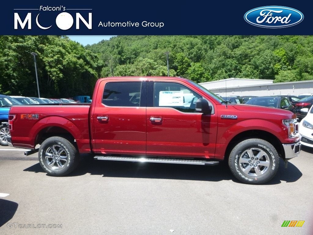 2018 F150 XLT SuperCrew 4x4 - Ruby Red / Earth Gray photo #1
