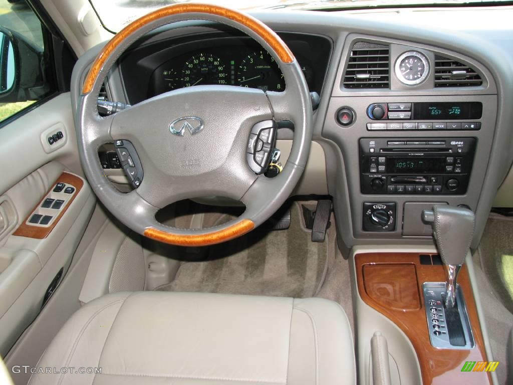 2002 QX4 4x4 - Black Obsidian / Stone Beige photo #12
