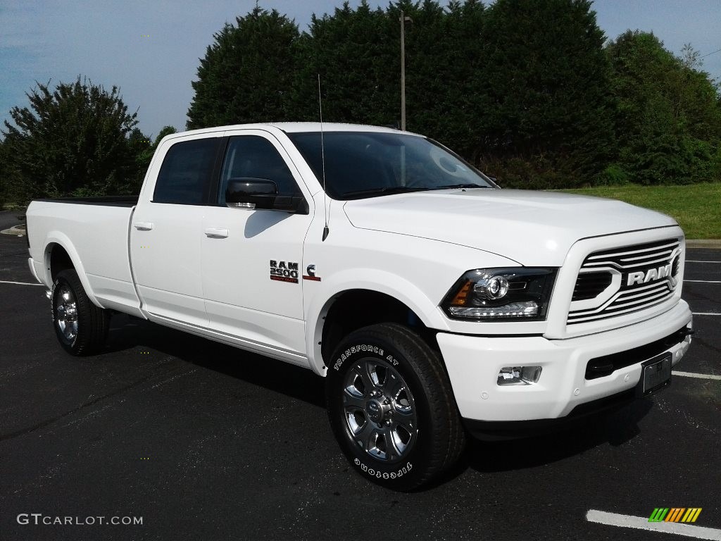 Bright White 2018 Ram 2500 Laramie Crew Cab 4x4 Exterior Photo #127723126
