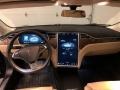 Tan 2016 Tesla Model S P100D Dashboard