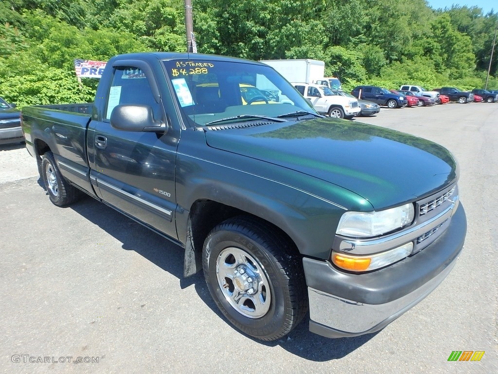2002 Silverado 1500 LS Regular Cab - Forest Green Metallic / Graphite Gray photo #5
