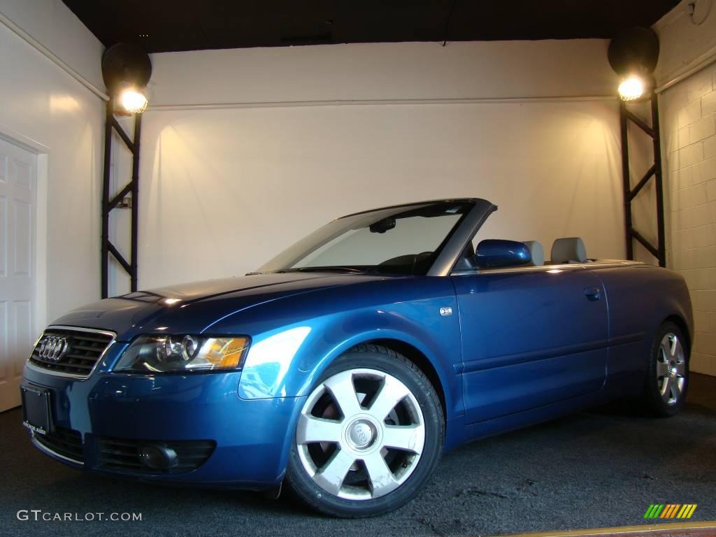 2006 A4 1.8T Cabriolet - Caribic Blue Pearl Effect / Platinum photo #1