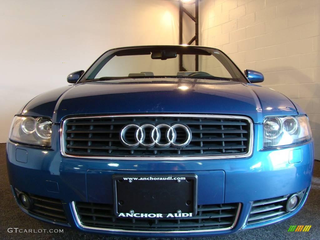 2006 A4 1.8T Cabriolet - Caribic Blue Pearl Effect / Platinum photo #2