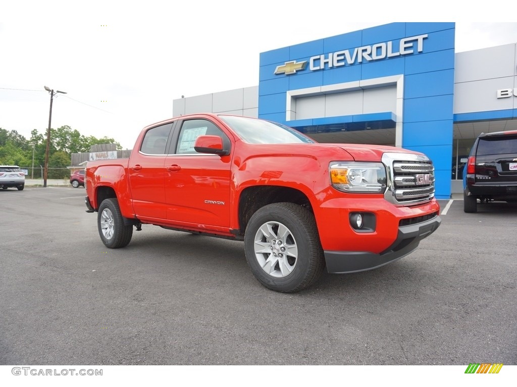 2018 Canyon SLE Crew Cab - Cardinal Red / Jet Black photo #1