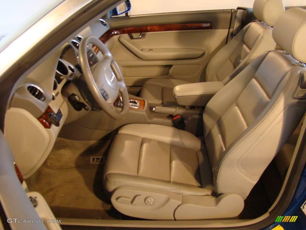 2006 A4 1.8T Cabriolet - Caribic Blue Pearl Effect / Platinum photo #8