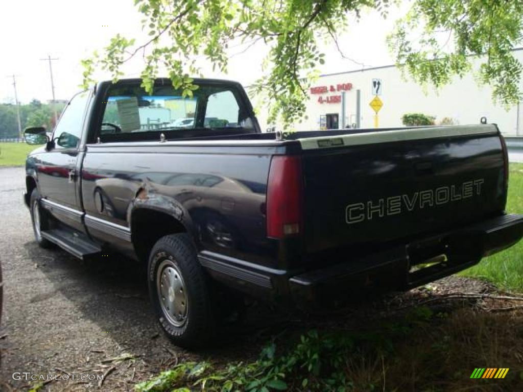 1989 C/K C1500 Regular Cab - Sable Black / Blue photo #3
