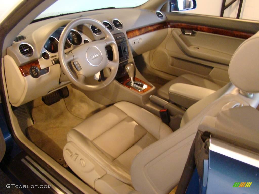 2006 A4 1.8T Cabriolet - Caribic Blue Pearl Effect / Platinum photo #9