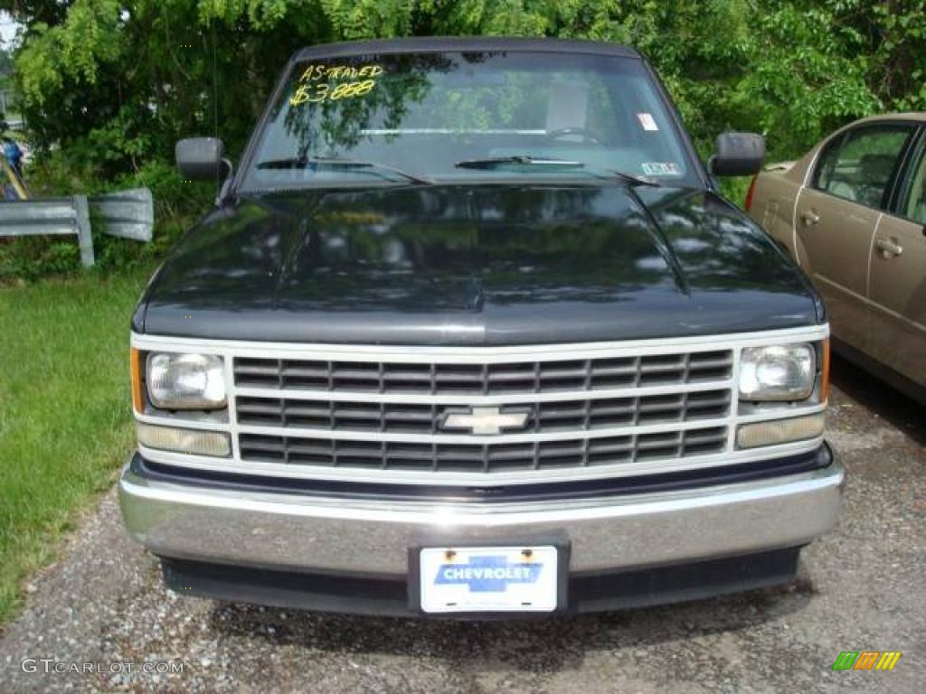1989 C/K C1500 Regular Cab - Sable Black / Blue photo #5