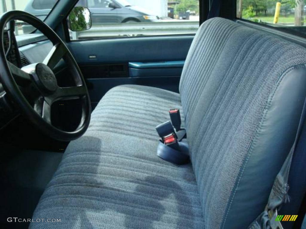 1989 C/K C1500 Regular Cab - Sable Black / Blue photo #8