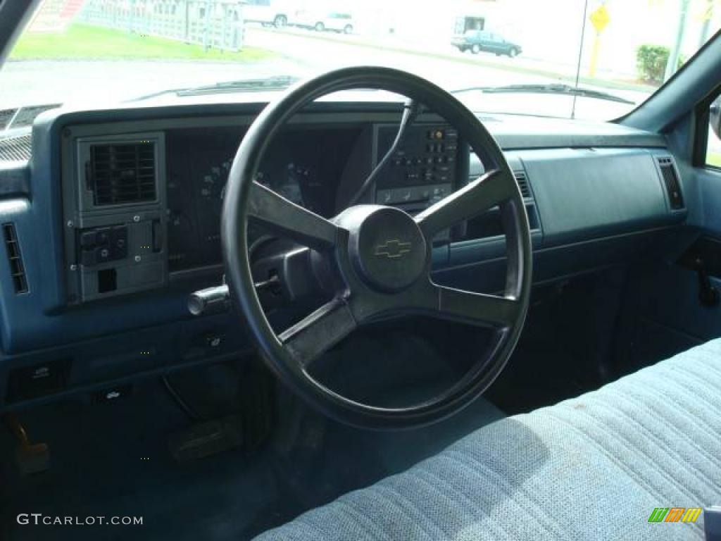 1989 C/K C1500 Regular Cab - Sable Black / Blue photo #9
