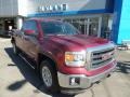 Sonoma Red Metallic - Sierra 1500 SLE Double Cab 4x4 Photo No. 4
