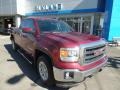 2015 Sonoma Red Metallic GMC Sierra 1500 SLE Double Cab 4x4  photo #4