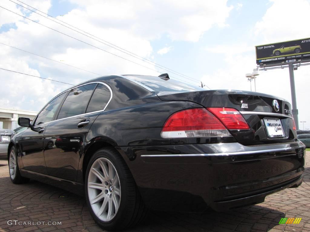2006 7 Series 750Li Sedan - Black Sapphire Metallic / Dark Beige/Beige III photo #3