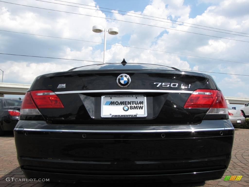 2006 7 Series 750Li Sedan - Black Sapphire Metallic / Dark Beige/Beige III photo #4