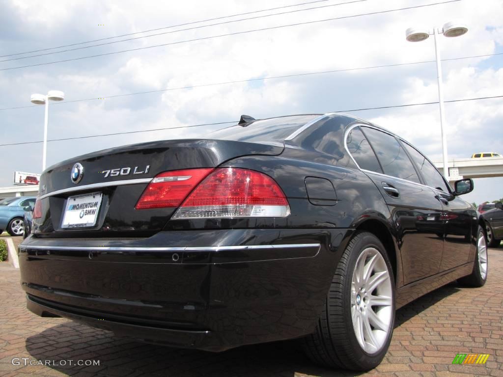 2006 7 Series 750Li Sedan - Black Sapphire Metallic / Dark Beige/Beige III photo #5