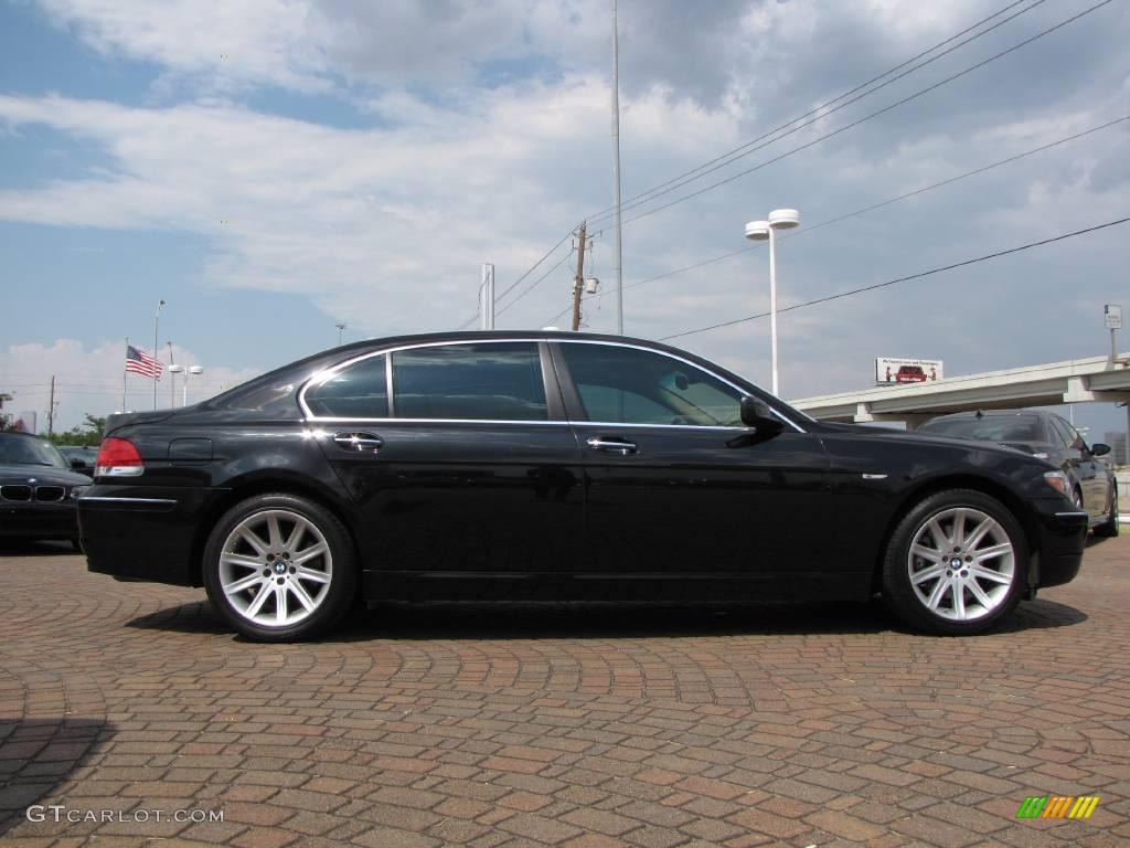 2006 7 Series 750Li Sedan - Black Sapphire Metallic / Dark Beige/Beige III photo #6