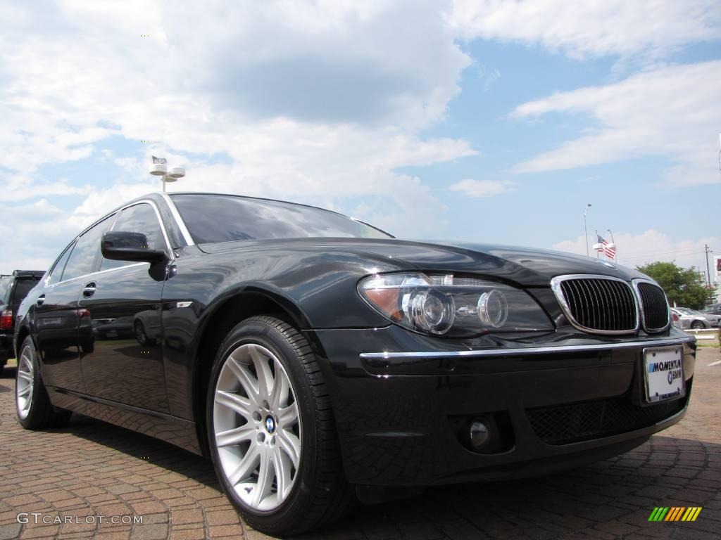 2006 7 Series 750Li Sedan - Black Sapphire Metallic / Dark Beige/Beige III photo #7