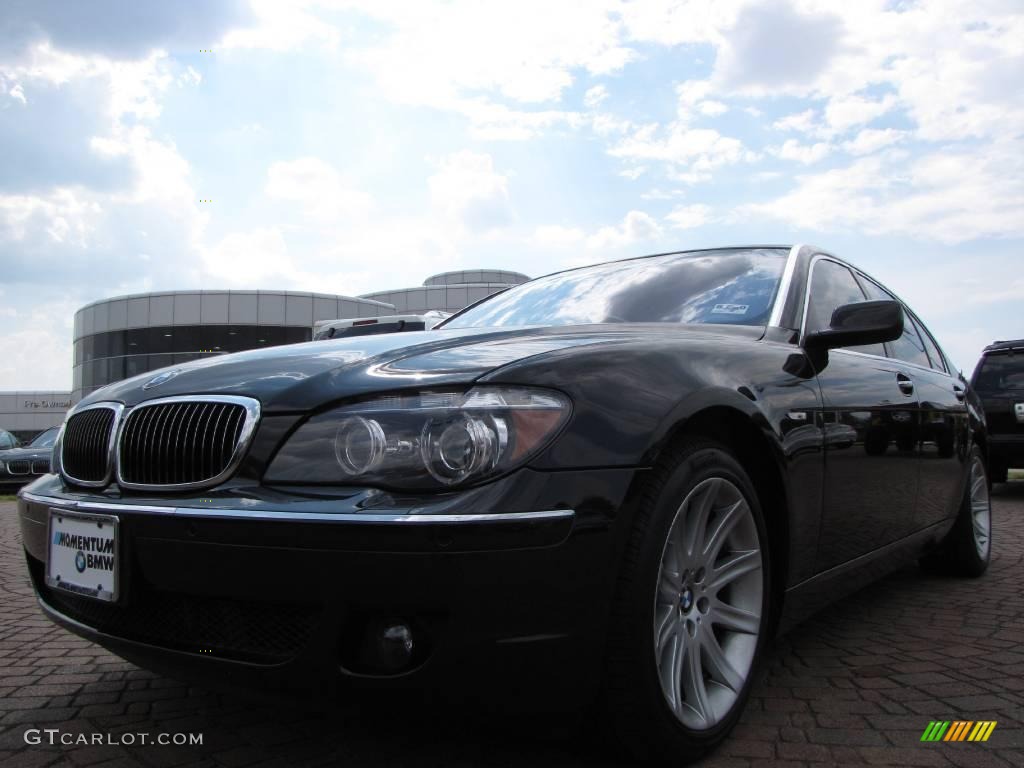 2006 7 Series 750Li Sedan - Black Sapphire Metallic / Dark Beige/Beige III photo #9