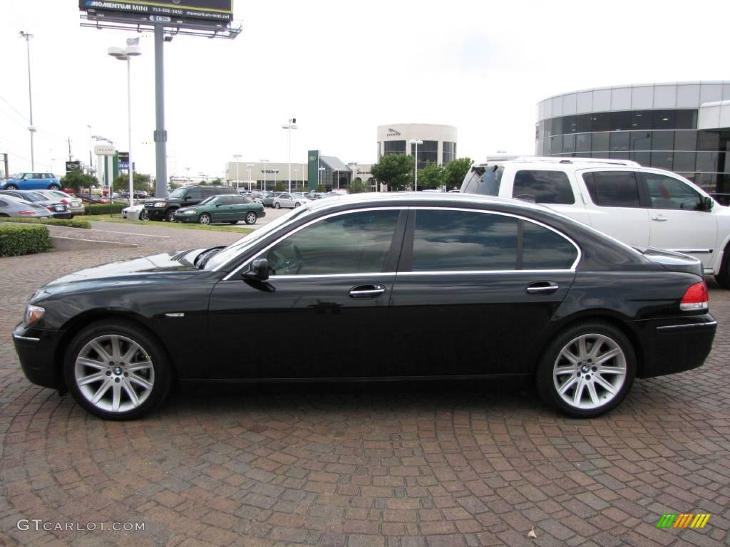 2006 7 Series 750Li Sedan - Black Sapphire Metallic / Dark Beige/Beige III photo #10