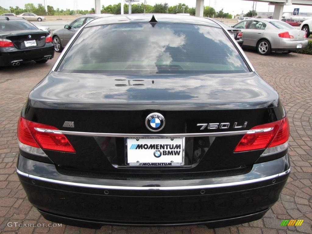 2006 7 Series 750Li Sedan - Black Sapphire Metallic / Dark Beige/Beige III photo #12