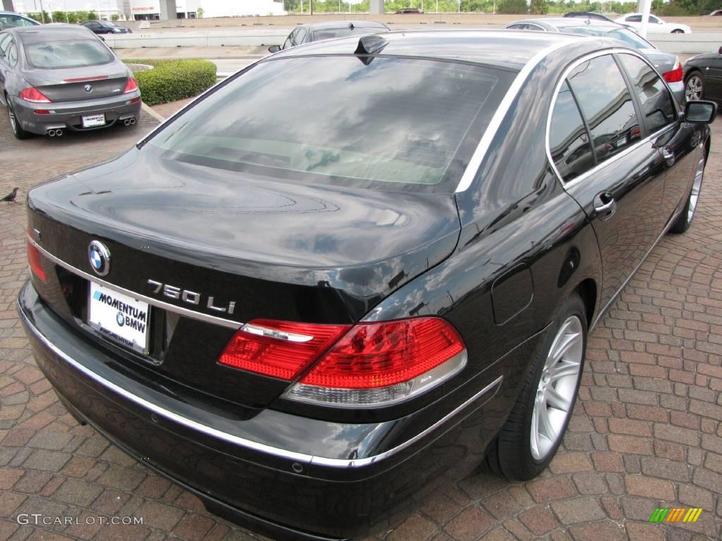 2006 7 Series 750Li Sedan - Black Sapphire Metallic / Dark Beige/Beige III photo #13