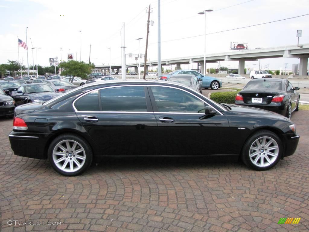 2006 7 Series 750Li Sedan - Black Sapphire Metallic / Dark Beige/Beige III photo #14