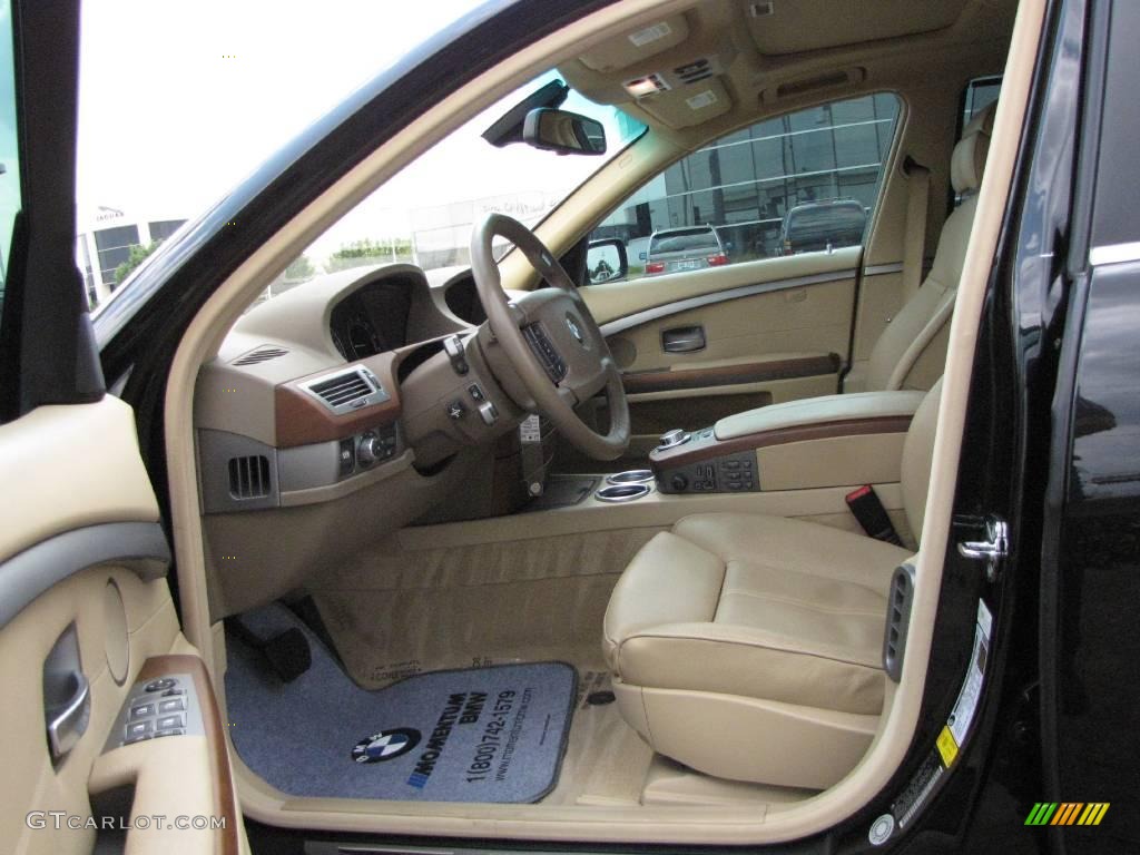 2006 7 Series 750Li Sedan - Black Sapphire Metallic / Dark Beige/Beige III photo #17