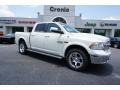 Pearl White 2018 Ram 1500 Laramie Crew Cab 4x4