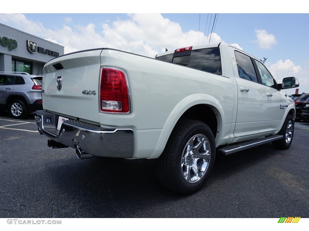 2018 1500 Laramie Crew Cab 4x4 - Pearl White / Canyon Brown/Light Frost Beige photo #13