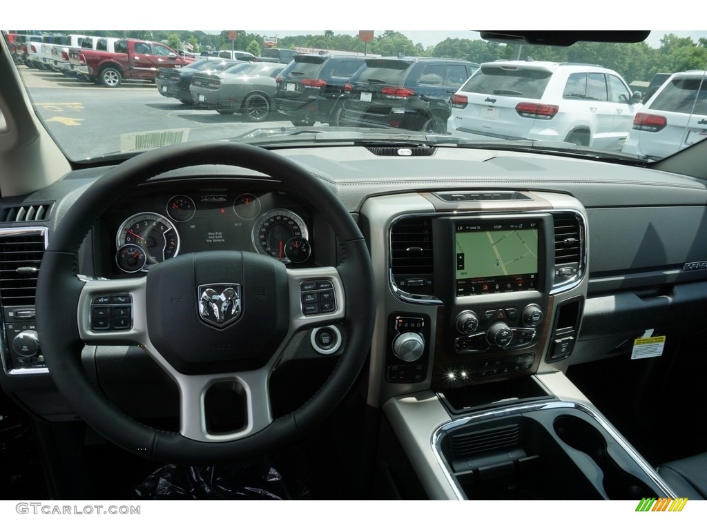 2018 1500 Laramie Crew Cab 4x4 - Brilliant Black Crystal Pearl / Black photo #5