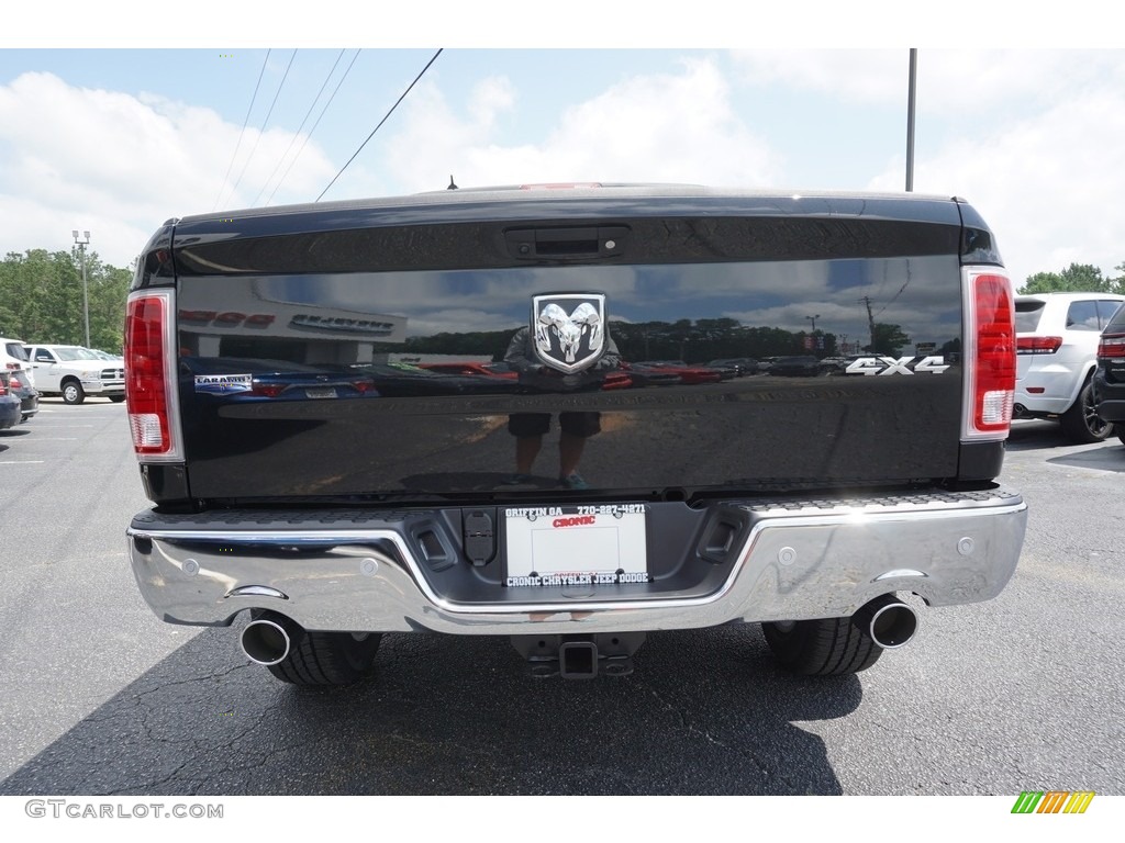 2018 1500 Laramie Crew Cab 4x4 - Brilliant Black Crystal Pearl / Black photo #14
