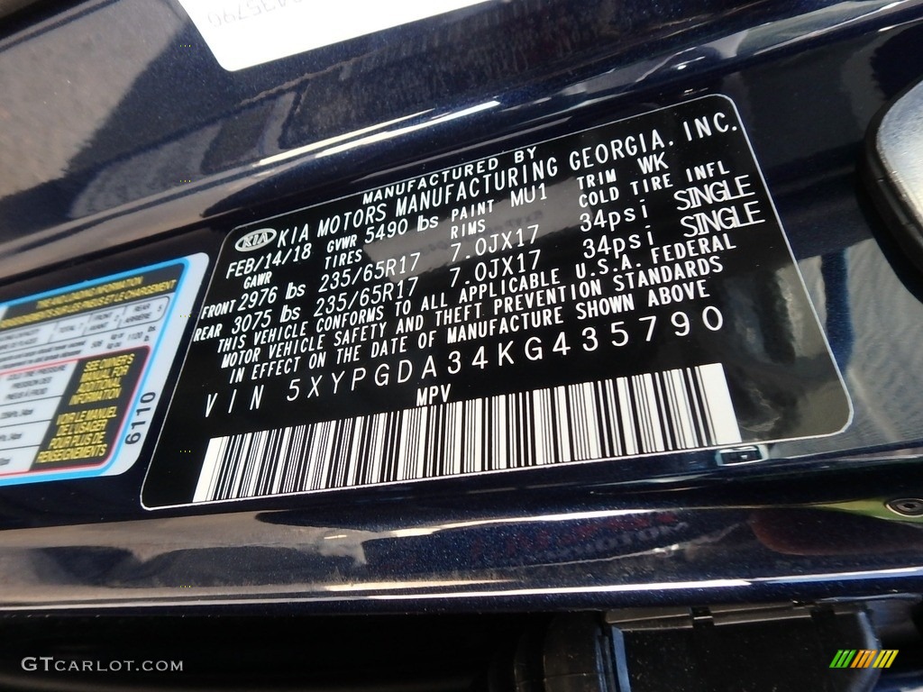 2019 Sorento LX AWD - Blaze Blue / Light Gray photo #16