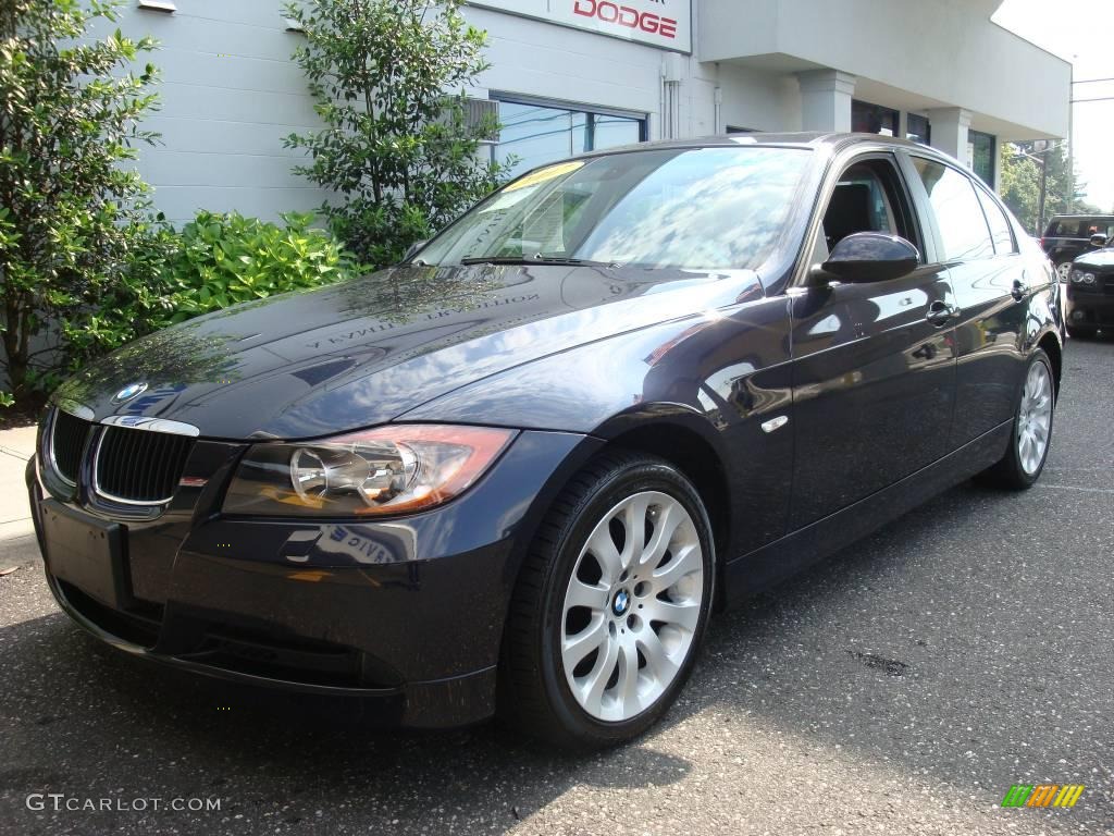 2007 3 Series 328xi Sedan - Monaco Blue Metallic / Black photo #2