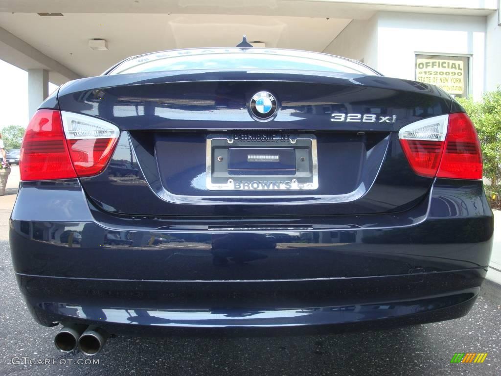 2007 3 Series 328xi Sedan - Monaco Blue Metallic / Black photo #5
