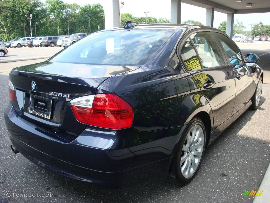 2007 3 Series 328xi Sedan - Monaco Blue Metallic / Black photo #6