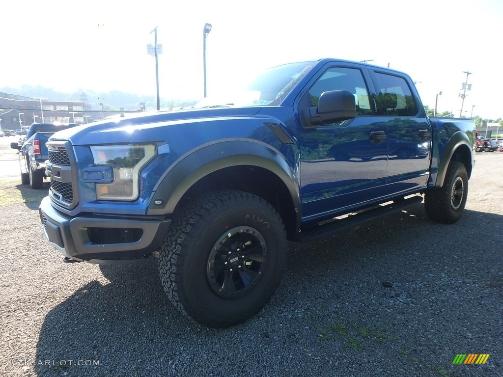 2018 F150 SVT Raptor SuperCrew 4x4 - Lightning Blue / Raptor Black photo #7