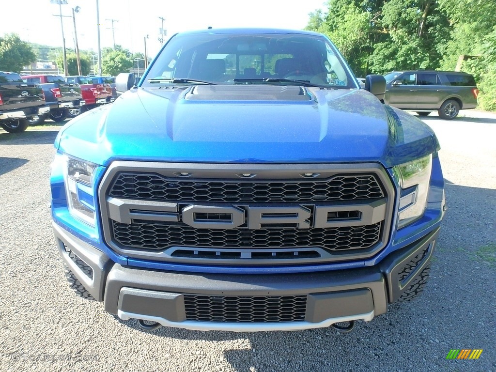 2018 F150 SVT Raptor SuperCrew 4x4 - Lightning Blue / Raptor Black photo #8