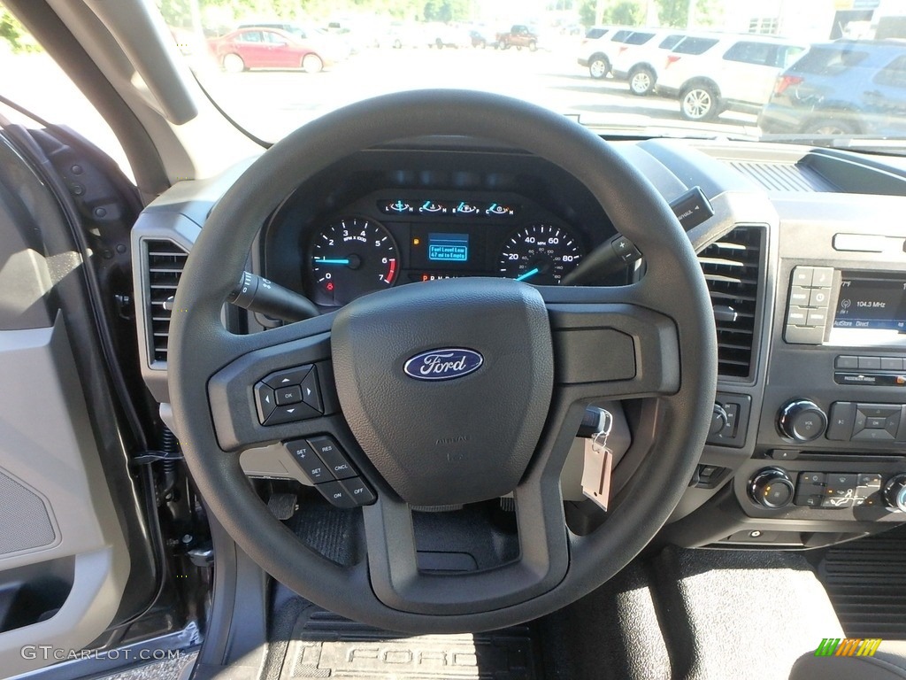 2018 Ford F350 Super Duty XL SuperCab 4x4 Earth Gray Steering Wheel Photo #127760729