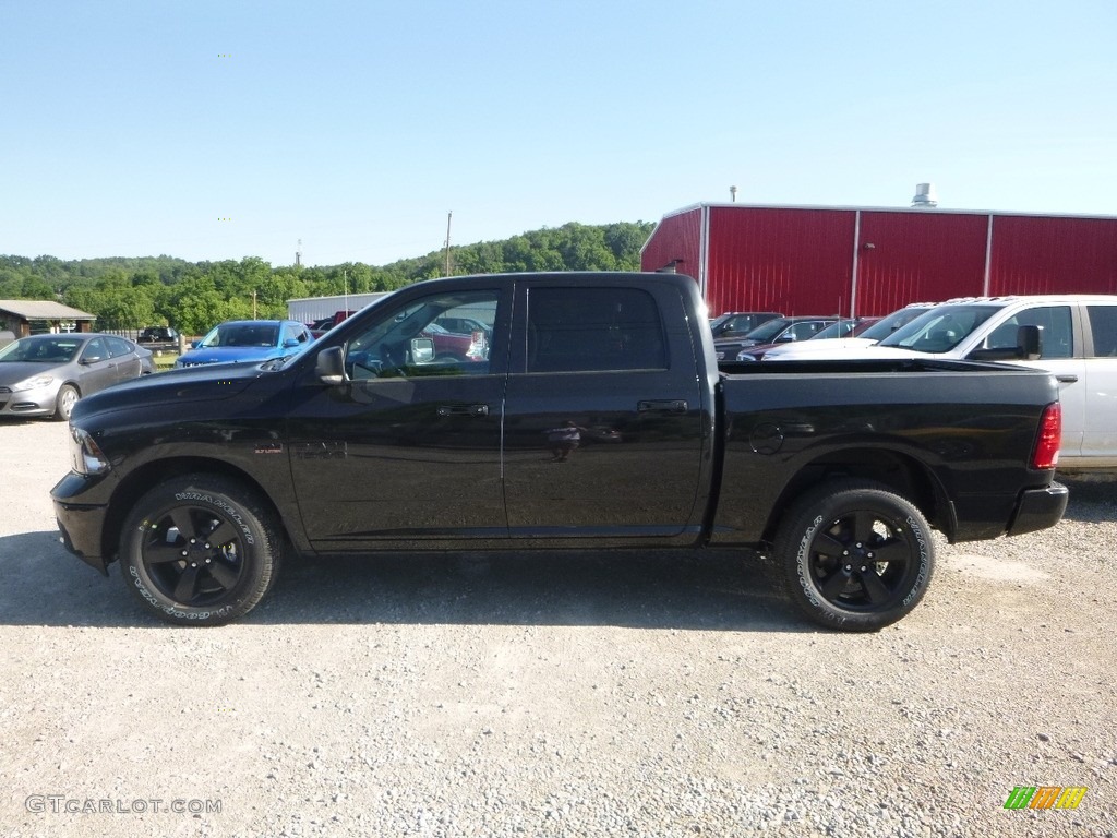 2018 1500 Big Horn Crew Cab 4x4 - Brilliant Black Crystal Pearl / Black/Diesel Gray photo #2