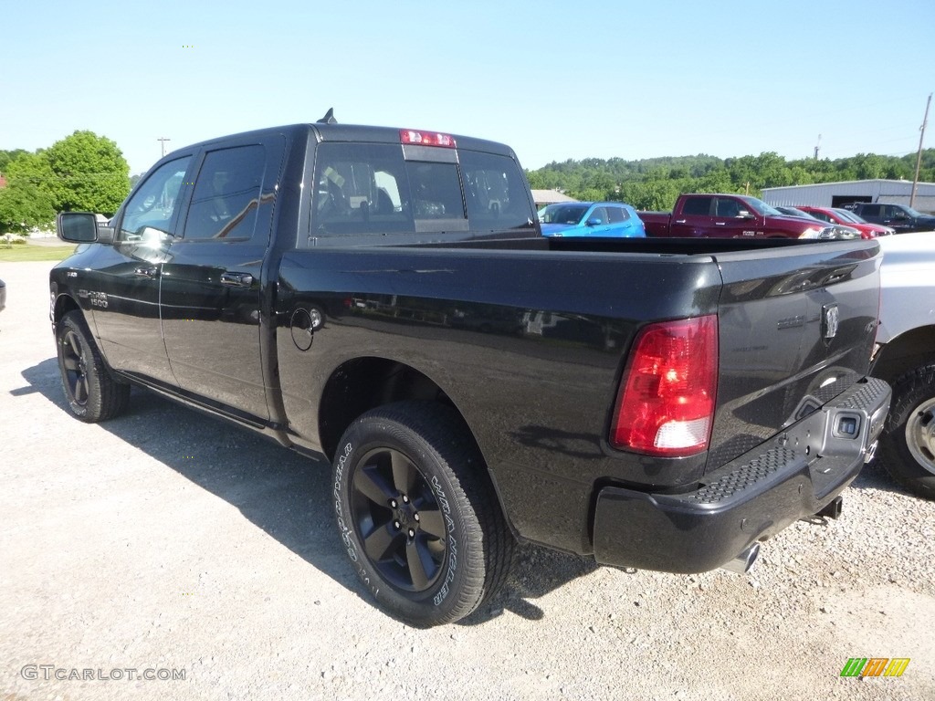 2018 1500 Big Horn Crew Cab 4x4 - Brilliant Black Crystal Pearl / Black/Diesel Gray photo #3