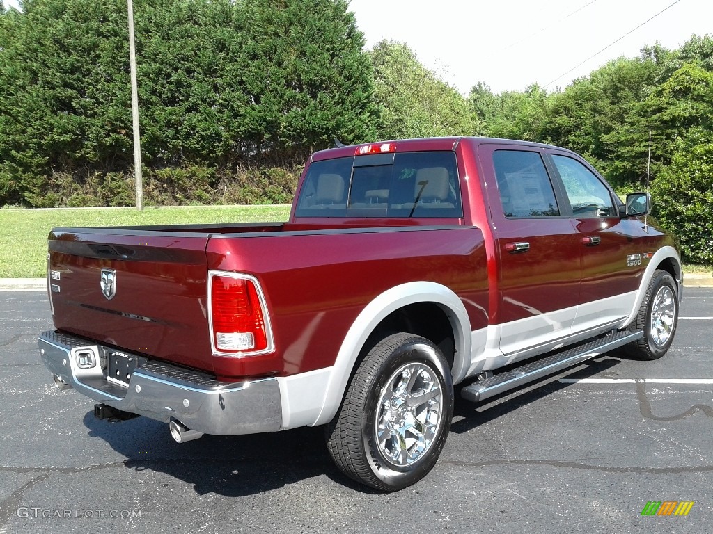 2018 1500 Laramie Crew Cab 4x4 - Delmonico Red Pearl / Canyon Brown/Light Frost Beige photo #6