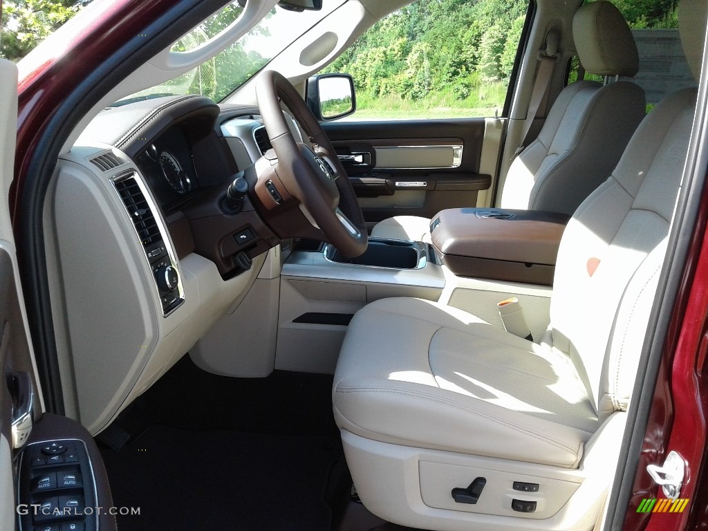 2018 1500 Laramie Crew Cab 4x4 - Delmonico Red Pearl / Canyon Brown/Light Frost Beige photo #10