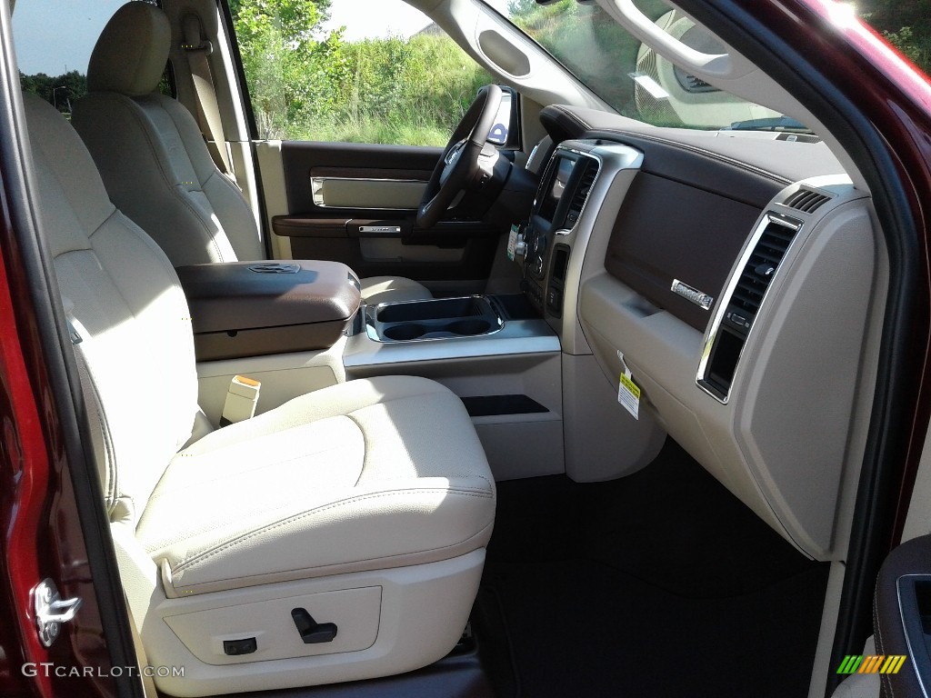 2018 1500 Laramie Crew Cab 4x4 - Delmonico Red Pearl / Canyon Brown/Light Frost Beige photo #15