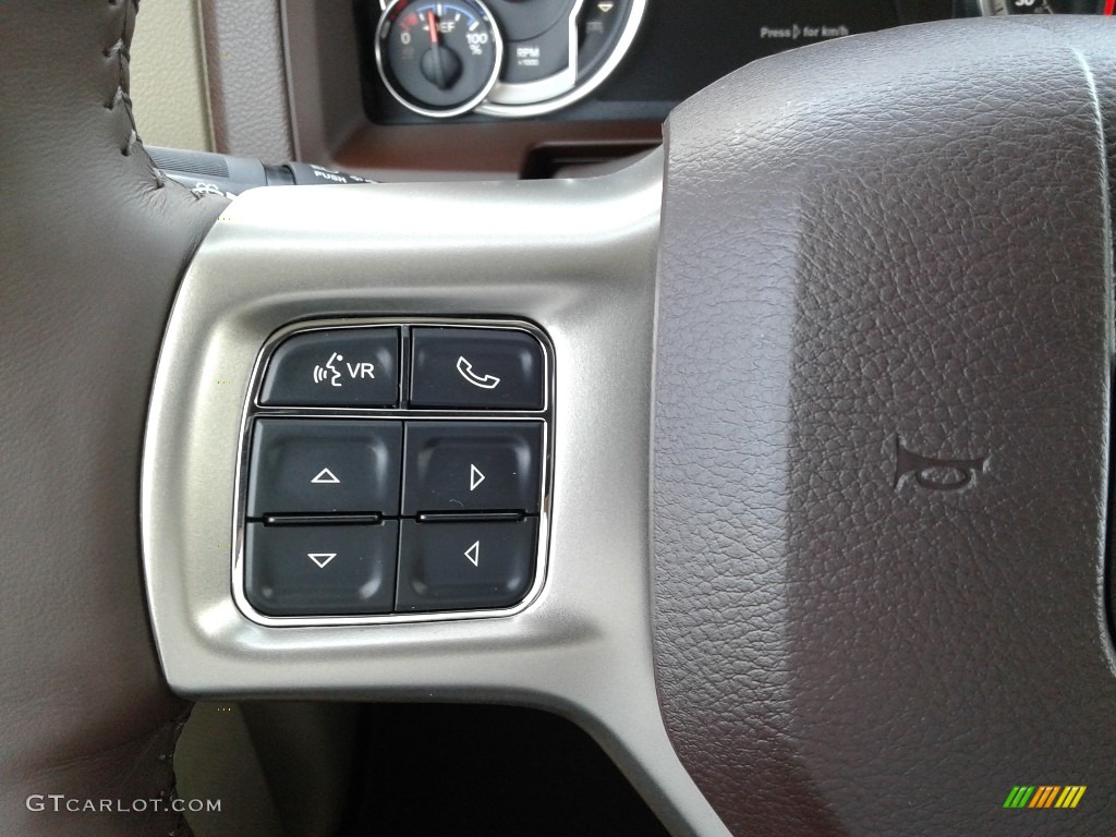 2018 1500 Laramie Crew Cab 4x4 - Delmonico Red Pearl / Canyon Brown/Light Frost Beige photo #17